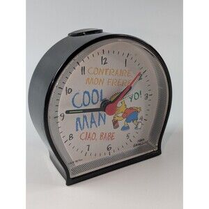 Vintage 1999 Bart Simpson Alarm Clock 3” The Simpsons Matt Groening Fox Y2K RARE